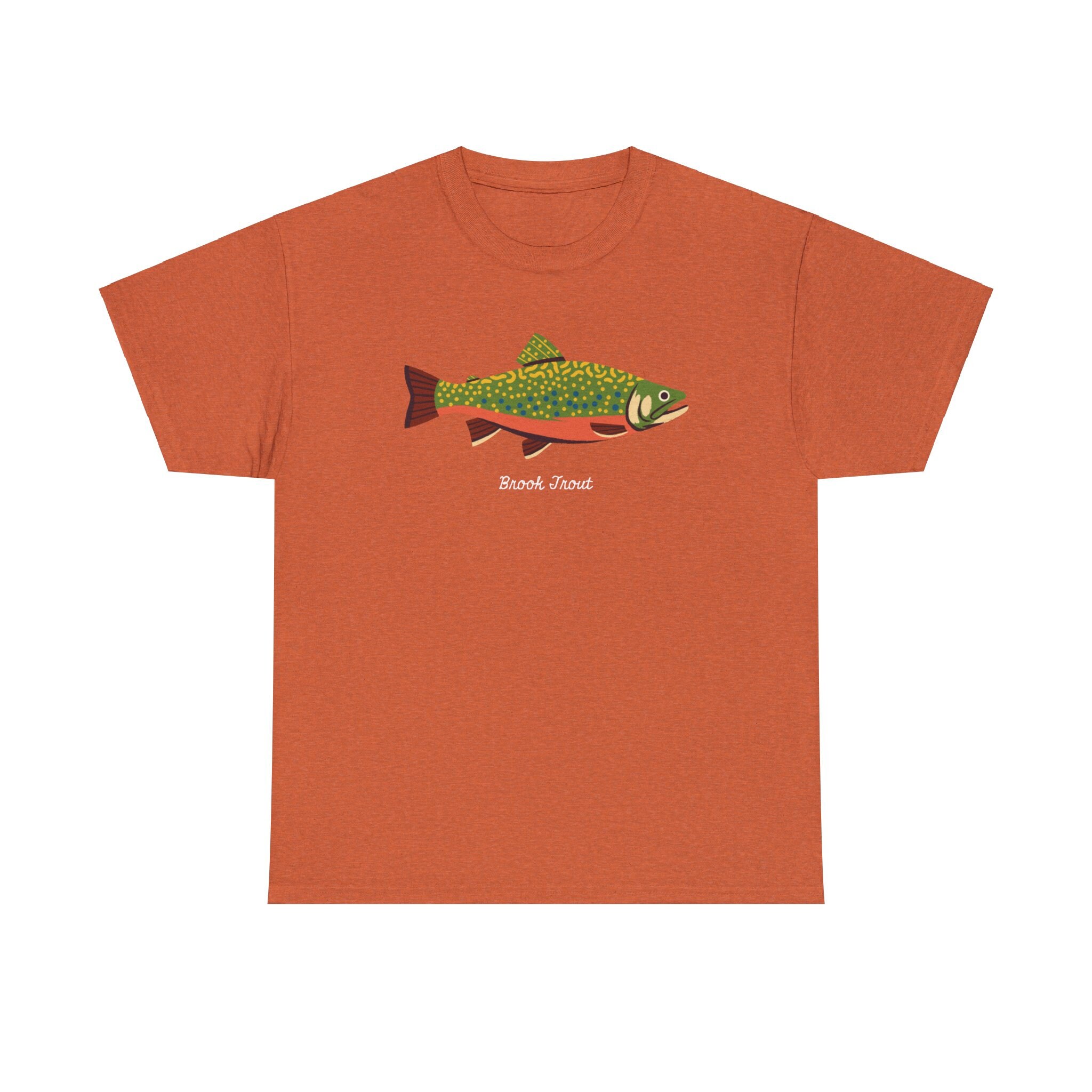 Brook Trout T Shirt Fishing 100% Heavy Cotton Fish Graphic Tee - Etsy
