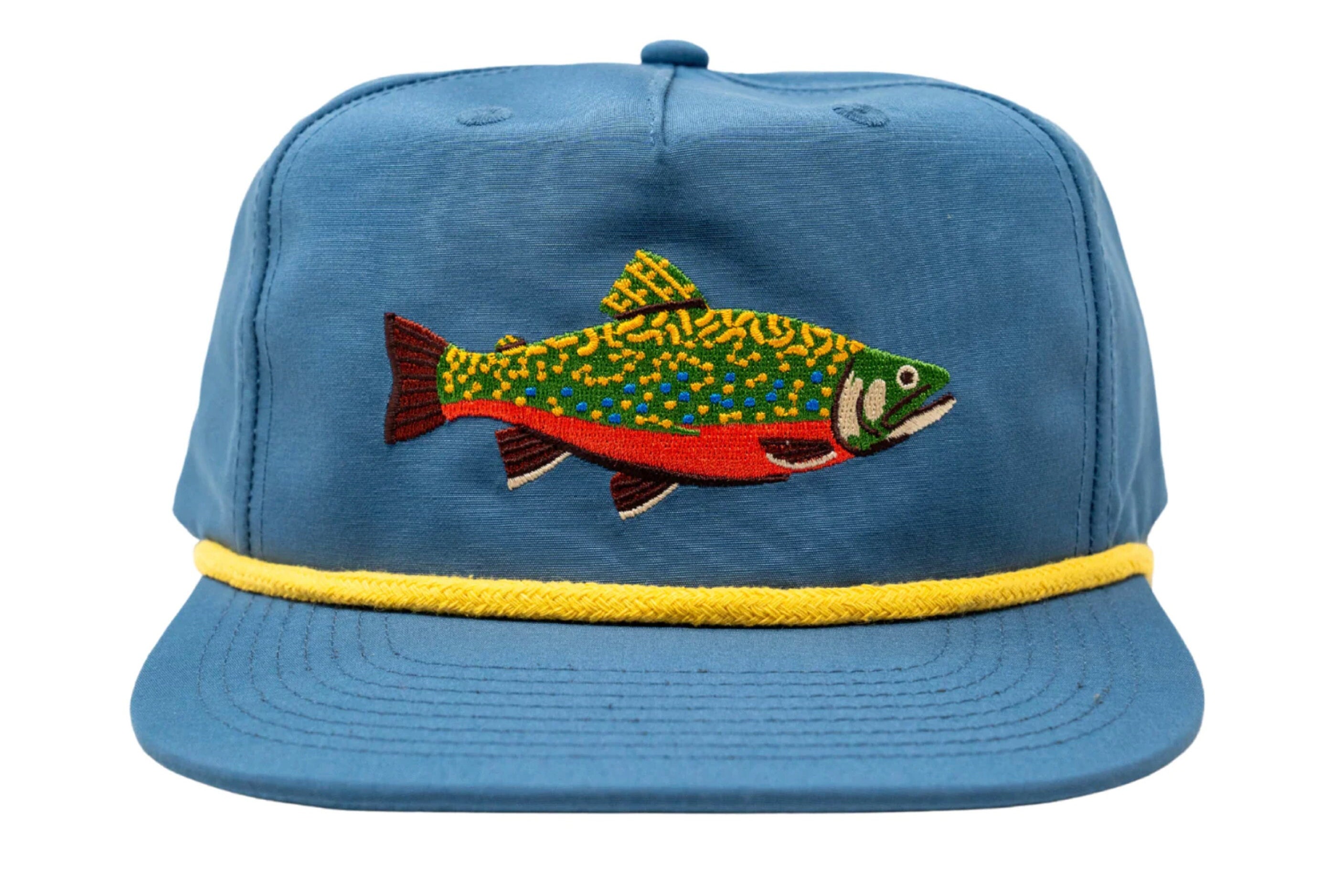 Retro Cutthroat Trout Vintage Fly Fishing Atlantis Headwear Sustainable  5-Panel Trucker Hat