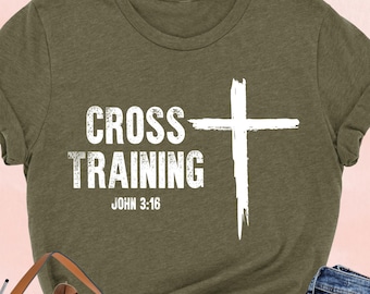 Camiseta cristiana de entrenamiento cruzado, camiseta de entrenamiento de fe para gimnasio, camiseta con versículo bíblico de Juan 3:16, camiseta de fitness religiosa, camiseta de motivación de Jesús y el gimnasio