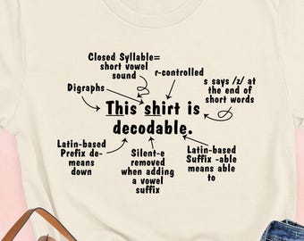 This Shirt Is Decodable Shirt, Science Of Reading Teacher, Teacher Shirt, Reading Team Tee, Special Education Teacher Gift, Reading Teacher