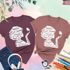 Beautiful Woman Shirt, Strong Woman Shirt, Afro Woman Shirt, Confident Women Shirt, Positive Quote Shirt, Inspirational Shirt,Powerful Shirt