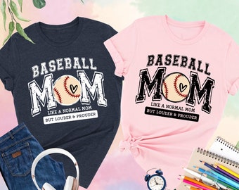 Chemise de maman de baseball, chemise de maman de baseball forte et fière, cadeau pour maman, chemise pour le jour du match, chemise pour femme, jolie chemise de baseball, saison de baseball