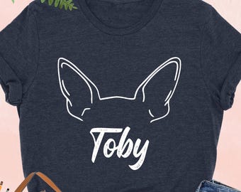 Custom Dog Ears Shirt, Dog Mom Shirt, Dog Lover Shirt, Dog People Shirt, New Dog Owner Shirt, Gift for Dog, Pet Lover Shirt, Custom Dog Tee