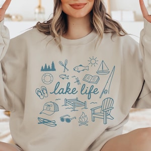 Lake Life Sweatshirt, Lake Hoodie, Lake House Gift, Lake Lover Sweatshirt, Lake Camping Hoodie, Lake Vacation Gift, Summer Vibes Sweatshirt