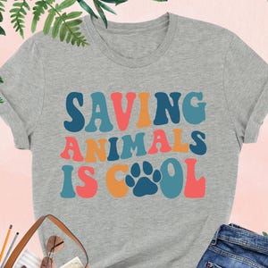 Saving Animals is Cool Shirt, Vet Tech Shirt, Veterinary Technician Gift, Veterinarian Shirt, Graduation Gift for Vet, Veterinary NurseTee