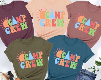 Camp Crew Shirt, Camping Group Tee, Matching Summer Camp Trip Shirts, Family Camp T-Shirt, Youth Camp Crew Outfit, Family Vacation Shirt