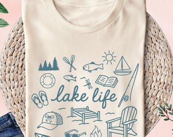 Lake Life Shirt, Lake Tshirt, Lake House Gift, Lake Lover Shirt, Lake Camping Tshirt, Lake Vacation Tee, Summer Family Shirt, Vacation Shirt