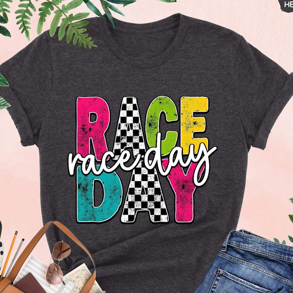 Race Day Shirt, Racing Shirt, Checkered Shirt, Racing Lover Shirt, Race Car Lover Gift, Race Season Shirt, Race Fan Shirt, Racer Shirt