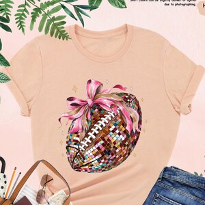 Coquette Football Shirt, Football Mom Gift, Game Day Shirt, Football Player Shirt, Football Lover Shirt, Football Season Shirt, Football Bow