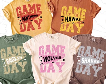 Comfort Colors® Custom Game Day Shirt, Personalized Team Name T-Shirt, School Spirit Football Tee, Team Fan Shirt, Game Day Tee, Sports Gift