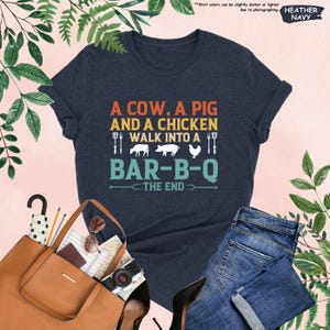 a cow a pig and a chicken walk into a bar - b - q the