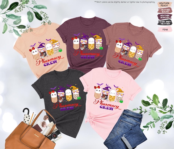 Pharmacy Crew Halloween Shirt, Cute Pharmacist Shirt, Pharmacy Technician Shirt, Pharmacist Halloween Shirt, Halloween Pharmacy Squad Tshirt