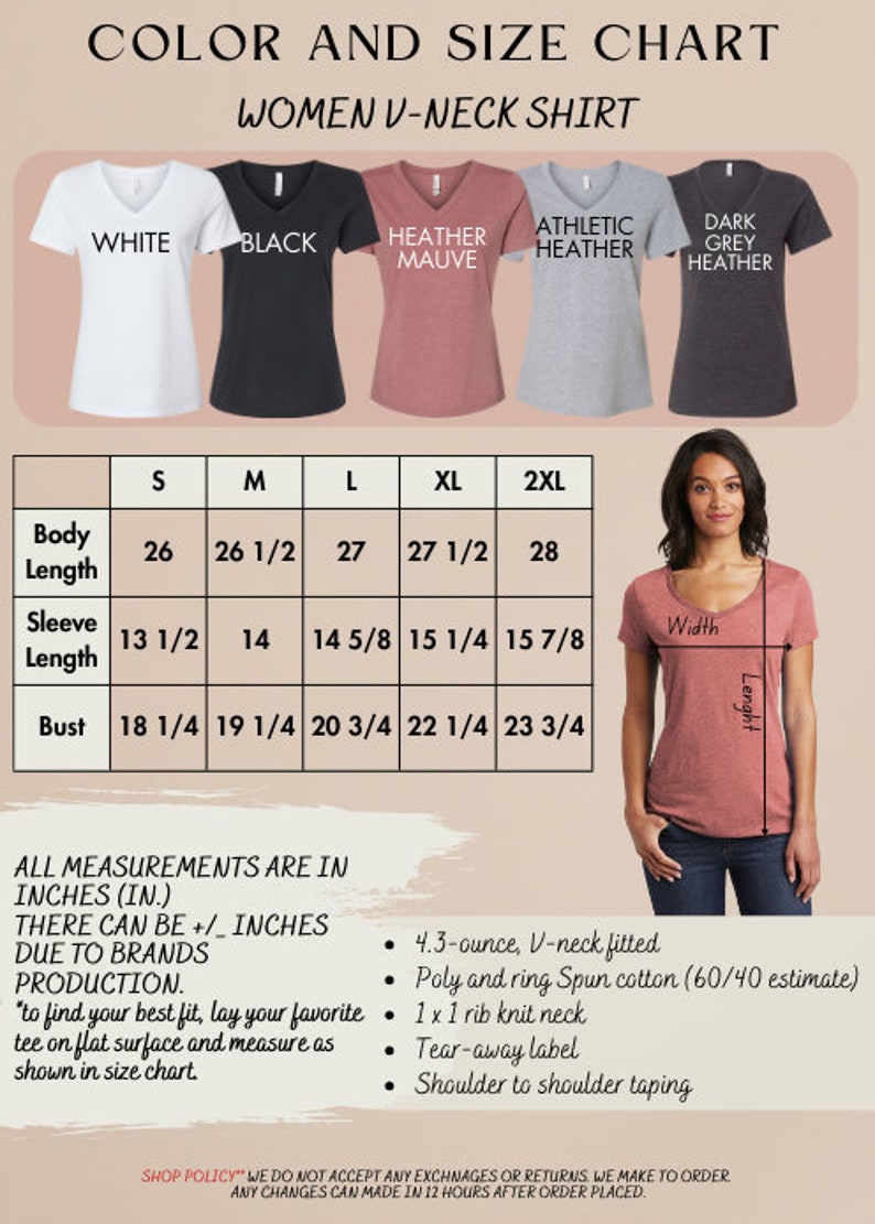 a women's v - neck t - shirt is shown in three different colors