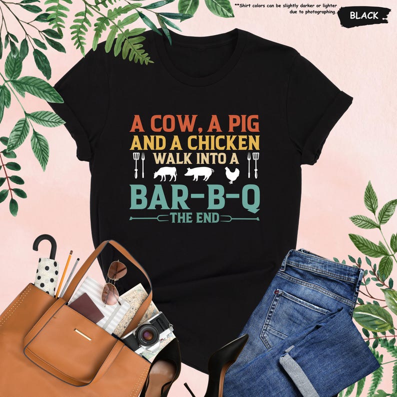 a cow a pig and a chicken walk into a bar - b - q the