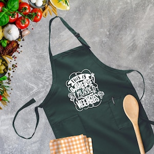 This Is Where I Murder My Vegetables Apron, Halloween Apron, Funny Baking Apron, Spooky Season Apron, Kitchen Apron, Apron For Women