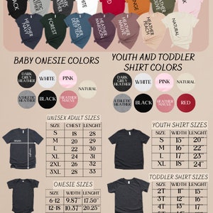 a poster with different colors and sizes of shirts