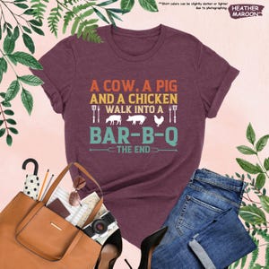 a cow a pig and a chicken walk into a bar - b - q the