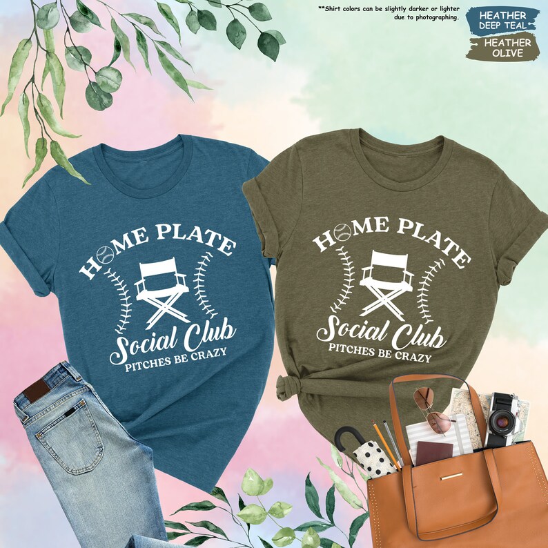 a couple of shirts that are next to a purse
