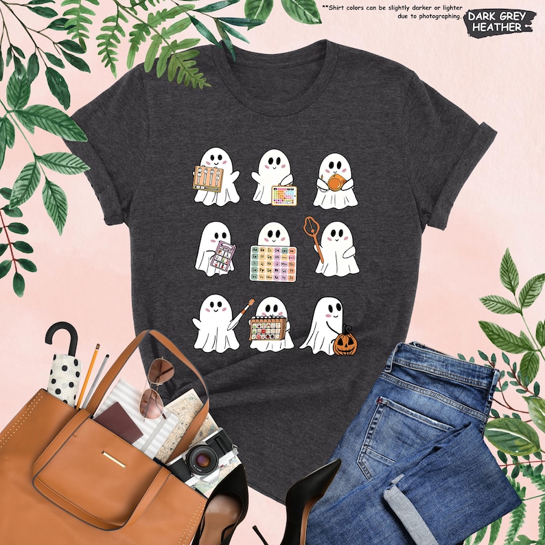 a women's t - shirt with ghost pictures on it