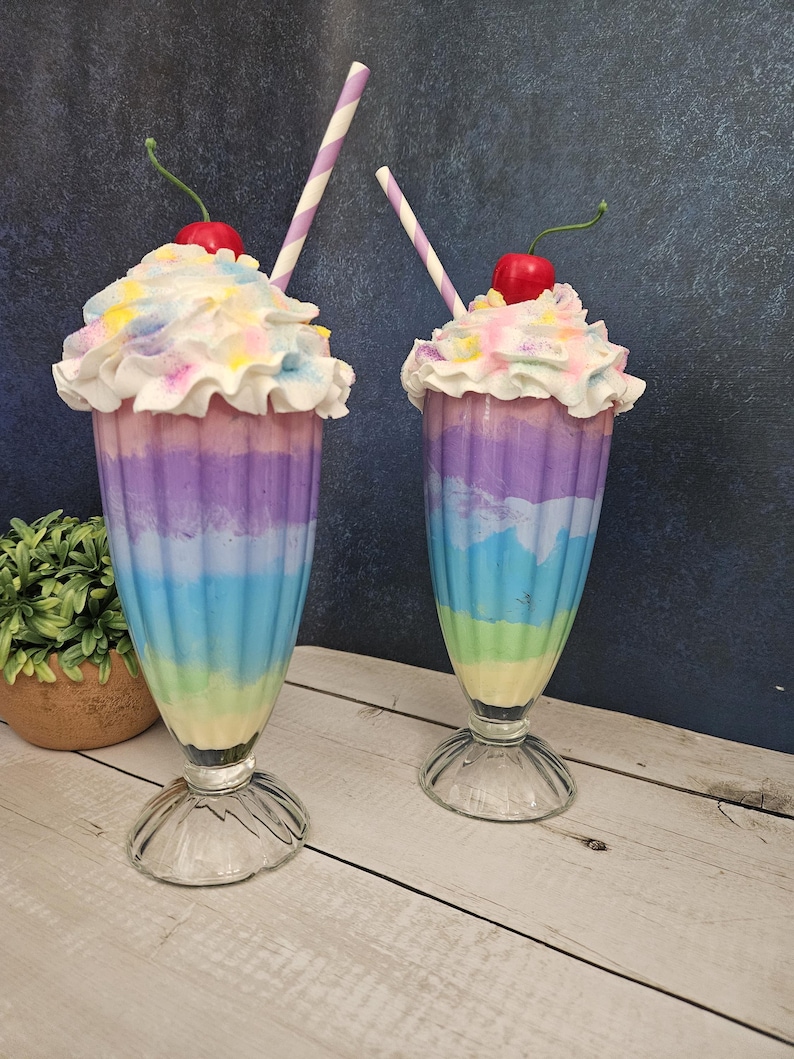 Fake Ice Cream Shake: Strawberry Dessert Display Food Tutti Fruitti
