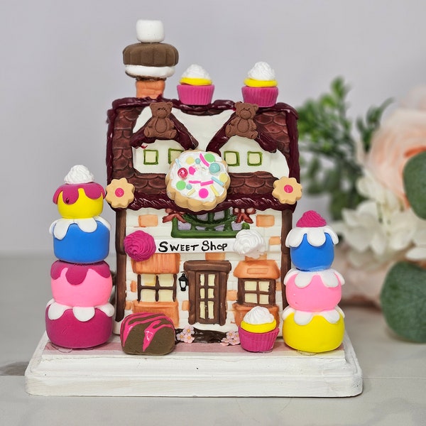 Candyland House, Fake Bake, Macaron, Gingerbread House, Whimsical Decor, Party Decoration, Photo Prop