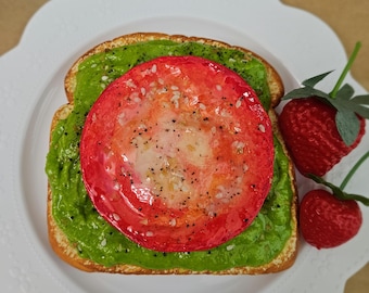 Faux Avocado Toast for Display or Home Staging
