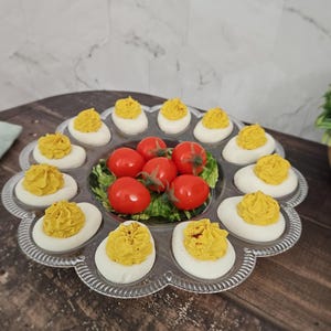 Fake Deviled Egg Tray: Realistic Prop Food Display (out of stock)