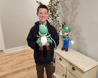 15" Giant Yoshi Figurine - 3D Printed, Super Mario