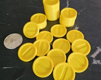 3D Printed Mario Coins - Super Mario, Luigi, Bowser, Peach, Yoshi