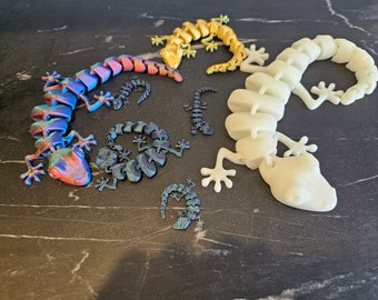3D Printed Articulated Lizard Fidget Toy - Cat Toy