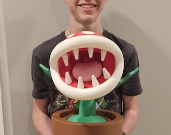 3D Printed 20" Super Mario Carnivorous Plant- Action Figure, Desktop Toy, Yoshi, Luigi