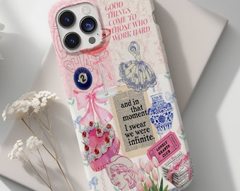Classy Coquette Collage Phone Case, Trendy Phone Case, Gift for Her, Preppy Girly Phone Case for iPhone 17 16 15 14 13 12 11 Pro Max 8 Plus