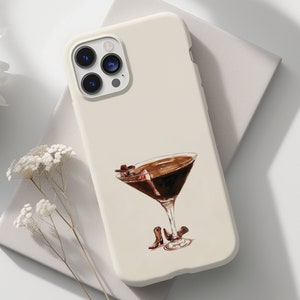 Vintage Cowgirl Espresso Martini Phone Case, Trendy Western Rodeo Print,  Cocktail Phone Case for iPhone 15 14 13 12 11 Pro Max 8 Plus X XR