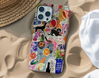 Cute and Preppy Aesthetic Collage Phone Case, iPhone 15 14 13 12 11 Pro Max 8 Plus X, Samsung Galaxy S23 S22 S20 Ultra