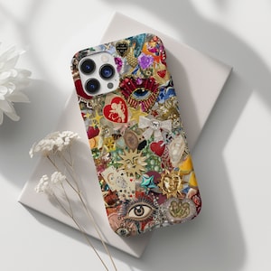 Vintage Mosaic Charm Phone Case, Mosaic Tiles Case, Mosaic Art, iPhone 15 14 13 12 11 Pro Max 8 Plus X, Samsung Galaxy S23 S22 S20 Ultra