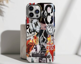 Retro 8 Ball Disco Collage Phone Case, Vintage Aesthetic, iPhone 15 14 13 12 11 Pro Max 8 Plus X, Samsung Galaxy S23 S22 S20 Ultra