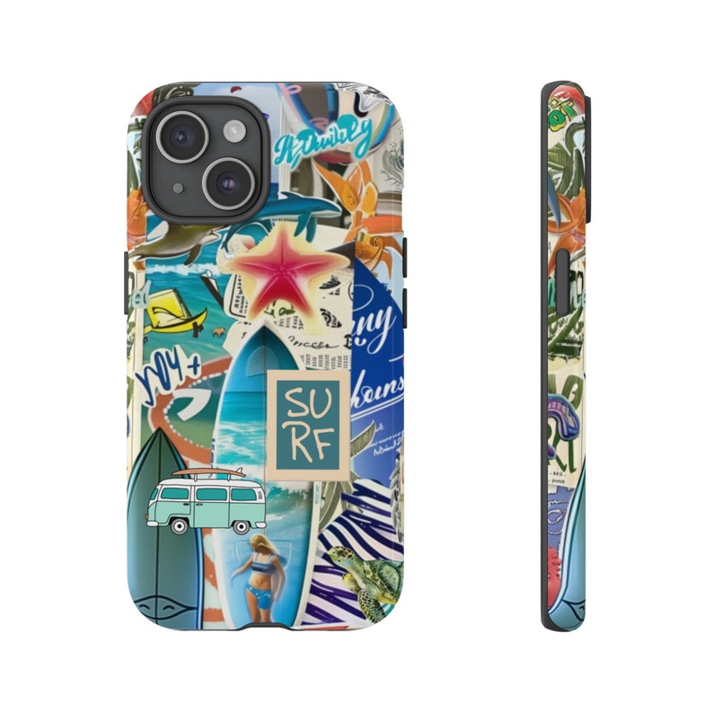 Coconut Girl Collage Aesthetic Phone Case, Ocean Beach Inspired, iPhone 15 14 13 12 11 Pro Max 8 Plus X, Samsung Galaxy S23 S22 S20 Ultra image 5