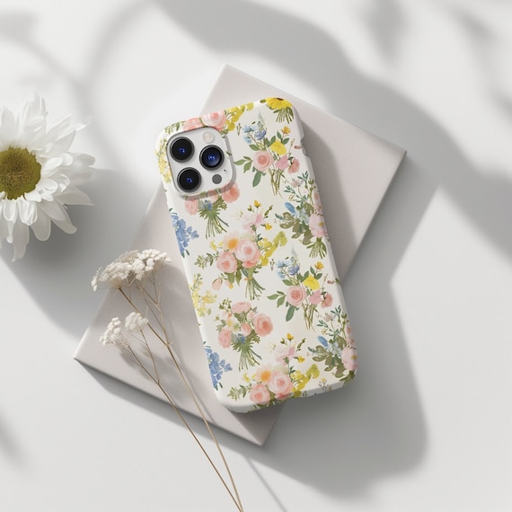 Soft Feminine Floral Bouquet Phone Case, Cute Preppy Flower Aesthetic,  Girly Spring Case for iPhone 15 14 13 12 11 Pro Max 8 Plus X XR XS - Etsy  Israel