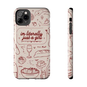Vintage I'm Literally Just a Girl Collage Phone Case, Preppy Girl Dinner, Cute Girly Case for iPhone 17 16 15 14 13 12 11 Pro Max 8 Plus X image 5