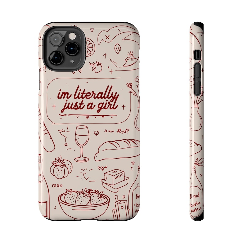 Vintage I'm Literally Just a Girl Collage Phone Case, Preppy Girl Dinner, Cute Girly Case for iPhone 17 16 15 14 13 12 11 Pro Max 8 Plus X image 5