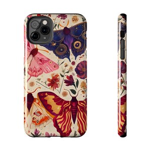 Whimsical Butterfly Floral Cottagecore Phone Case, Nature Lover Gift, Cute Flower Case for iPhone 17 16 15 14 13 12 11 Pro Max 8 Plus X XS image 5