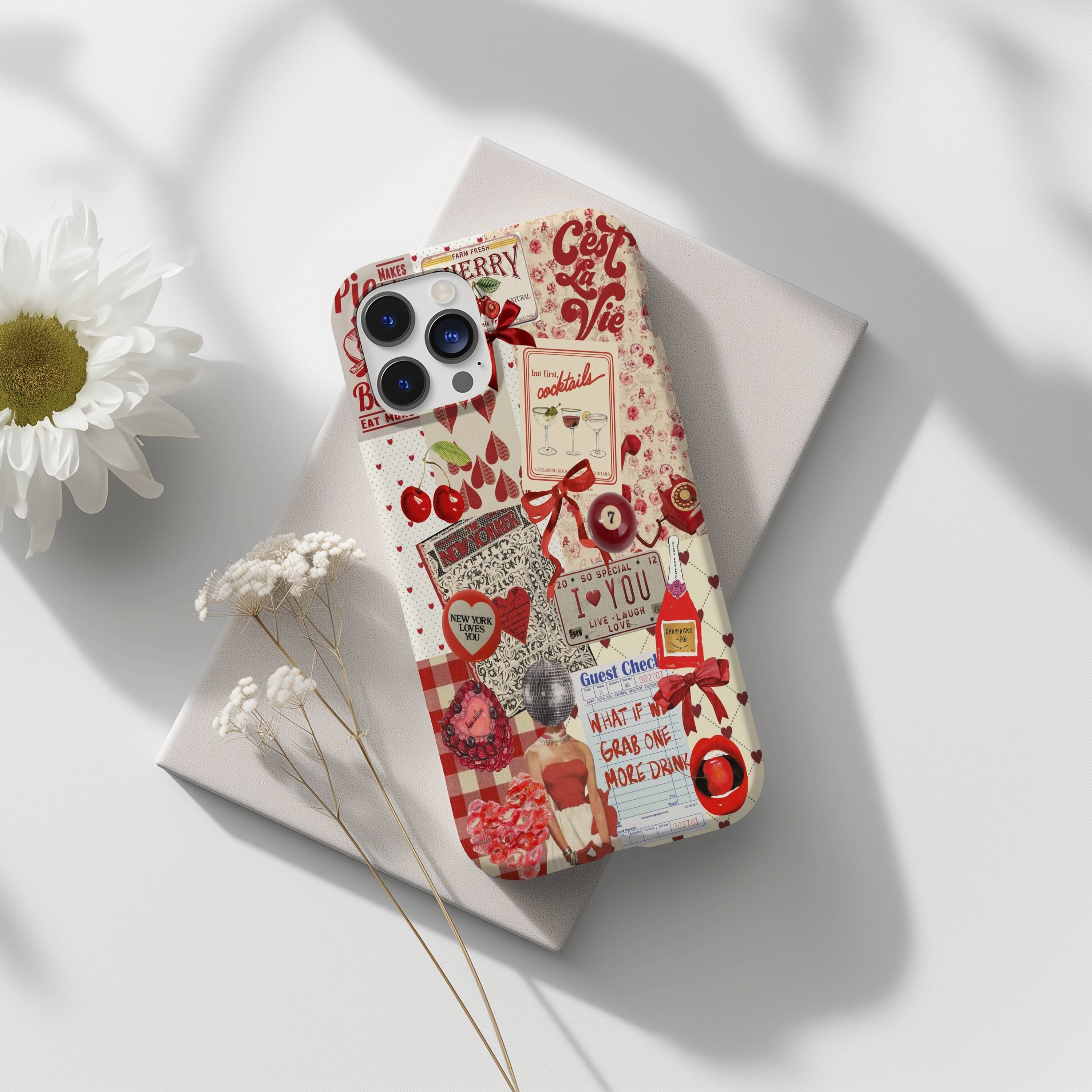 pink phone cases iphone 15 iPhone 15 Pro Max Case With MagSafe – Pink Flower