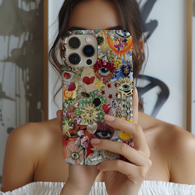 Vintage Mosaic Charm Phone Case, Mosaic Tiles Case, Mosaic Art, iPhone 15 14 13 12 11 Pro Max 8 Plus X, Samsung Galaxy S23 S22 S20 Ultra imagen 2