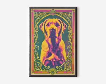 Labrador Retriever Wall Decor | Dog Art Print | Abstract Dog Poster | Unique Dog Gift | Digital Download