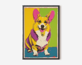 Corgis Wandkunst | Hund Kunstdruck | Hunde Poster | Hund Wohnkultur | Digitaler Download