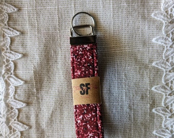 Maroon Speckles Key Fob Wristlet