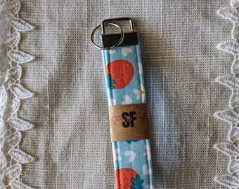 Strawberry Summer Fields Key Fob Wristlet