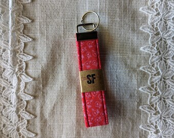 Pink Roses Key Fob Wristlet