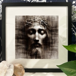 Real Face of Jesus Christ | Jesus Picture | Digital File | Shroud of Turin | Santo Daime | Christian Artwork | Catholic Artwork
