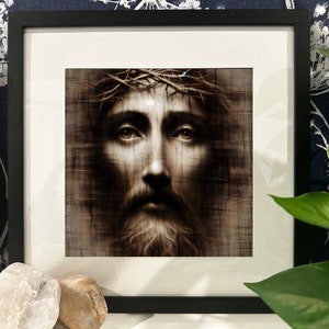 Real Face of Jesus Christ | Jesus Picture | Digital File | Shroud of Turin | Santo Daime | Christian Artwork | Catholic Artwork